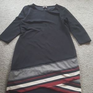 black 3/4 bodycon dress